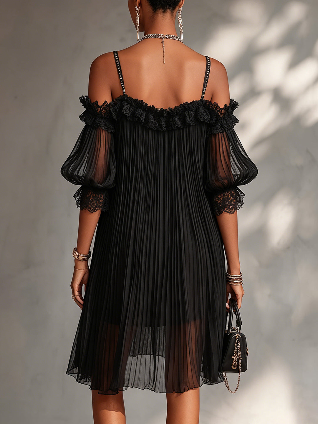 Celeste | Elegant Pleated Chiffon Dress