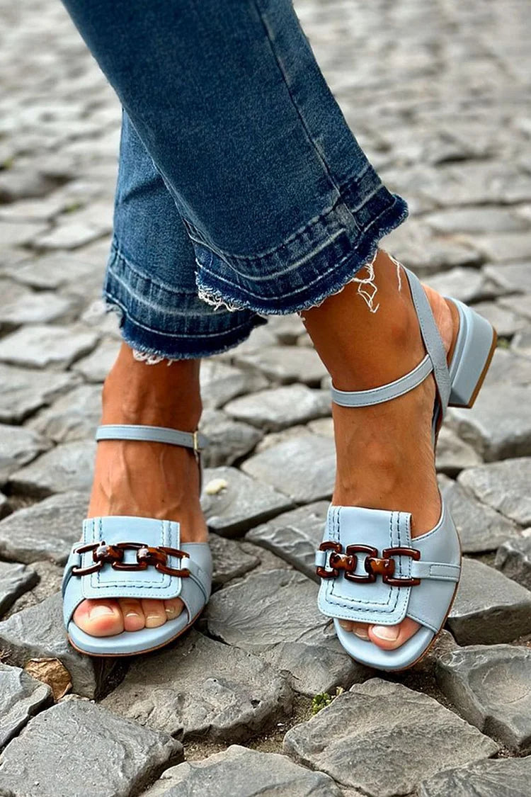 Bella | Elegant Chain Heel Sandals