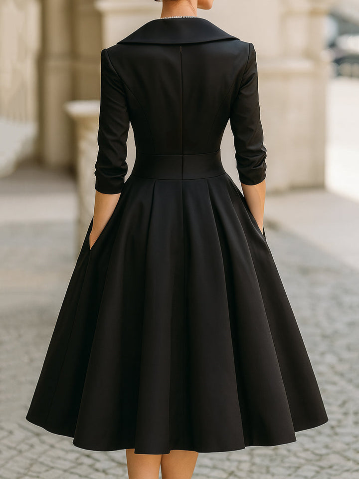Evelyn | Timeless Collared Midi Dress