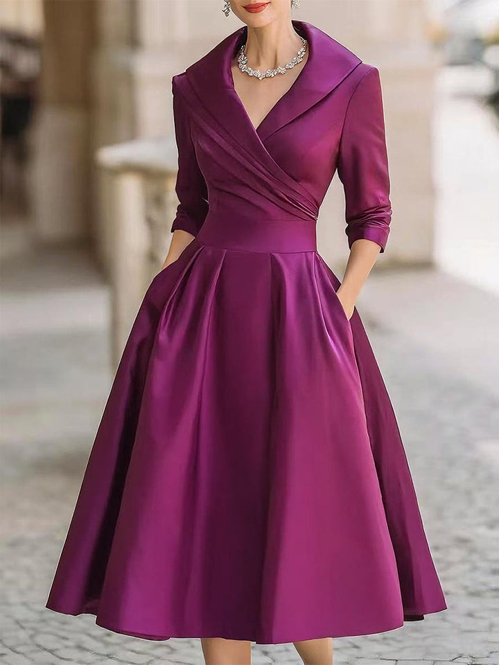 Evelyn | Timeless Collared Midi Dress