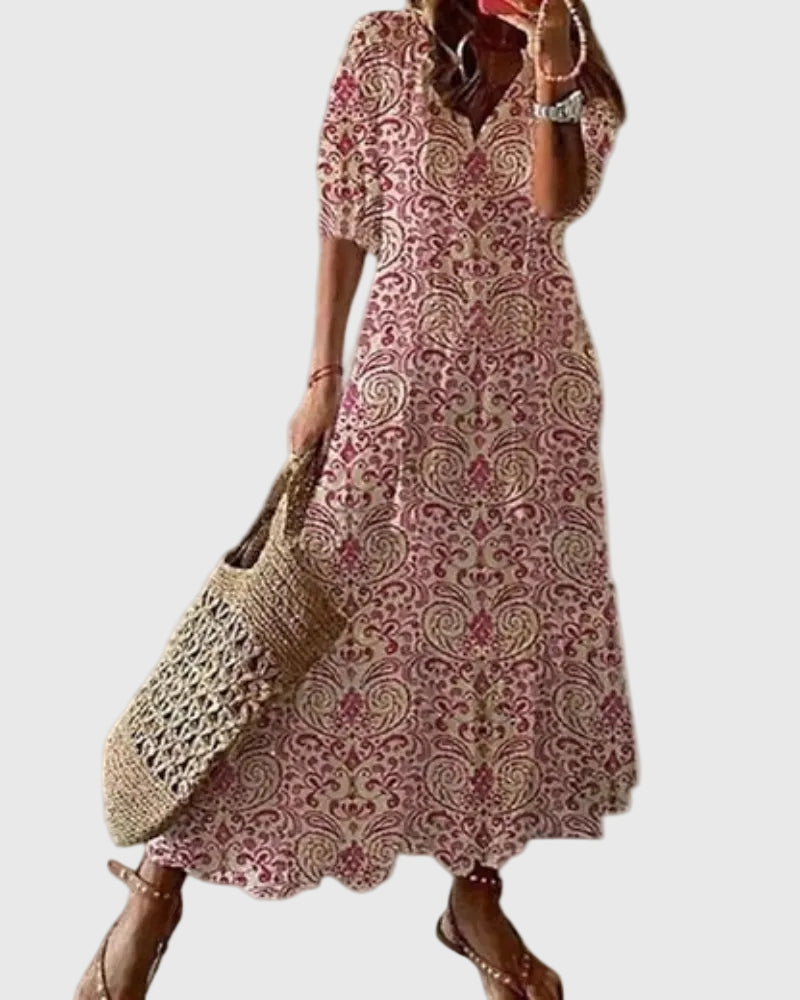 Sophia | Boho Floral Maxi Dress
