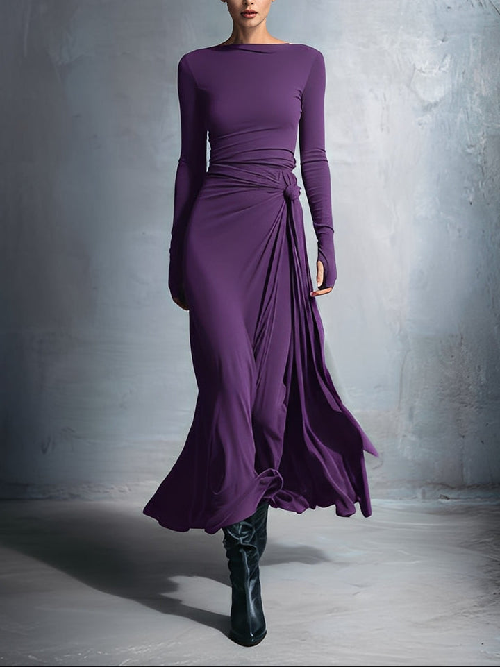 Gabriella | Long dress with side knot