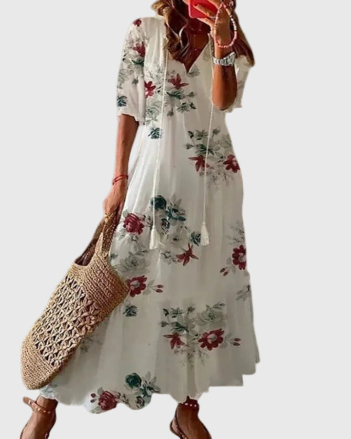 Sophia | Boho Floral Maxi Dress