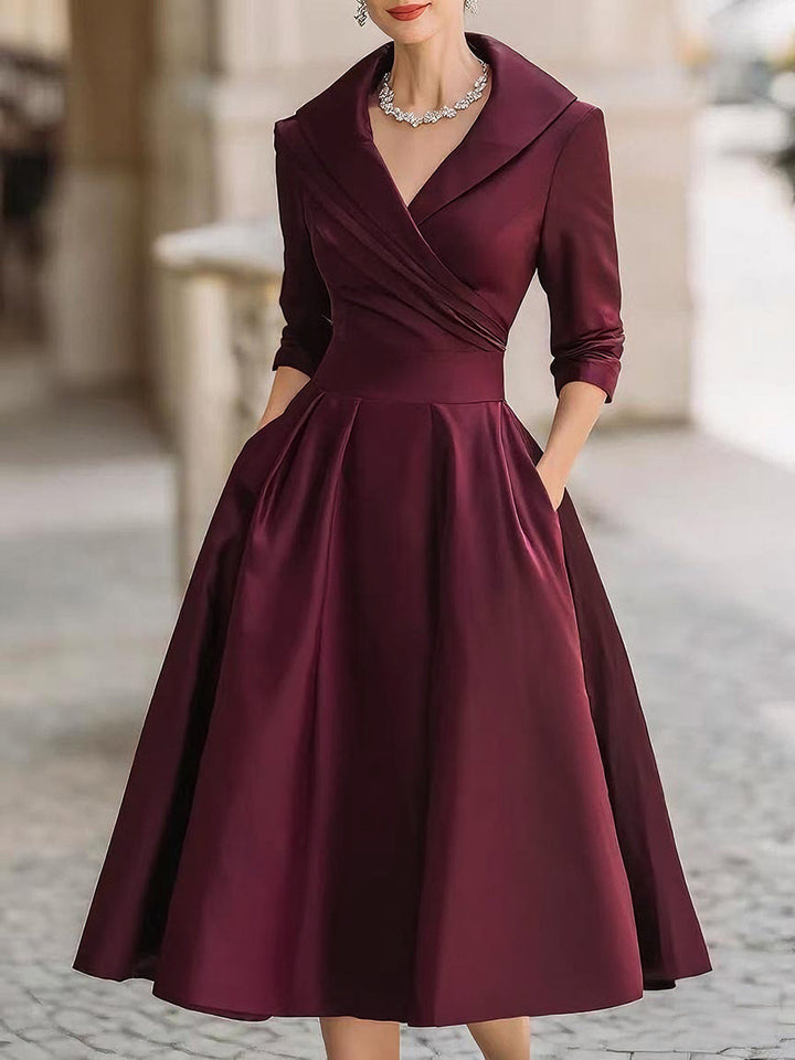 Evelyn | Timeless Collared Midi Dress