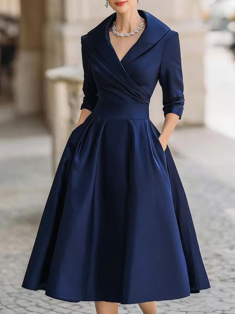 Evelyn | Timeless Collared Midi Dress