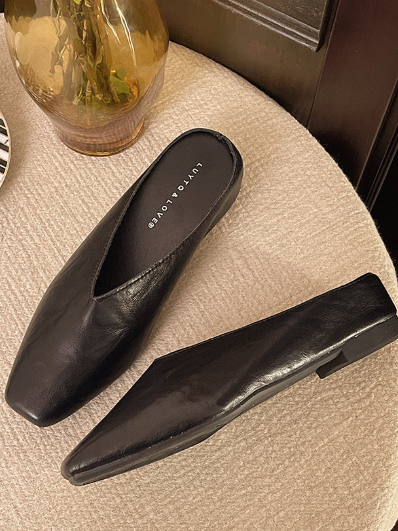 Claire | Minimalist Leather Mules