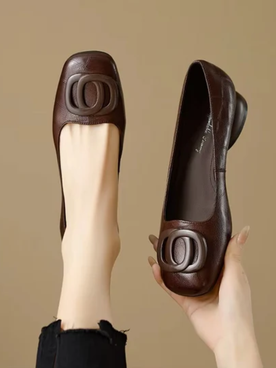 Charlotte | Classic Leather Flats