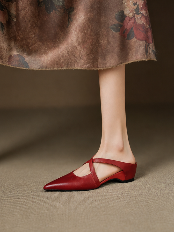 Charlotte | Elegant Pointed Mary Jane Flats