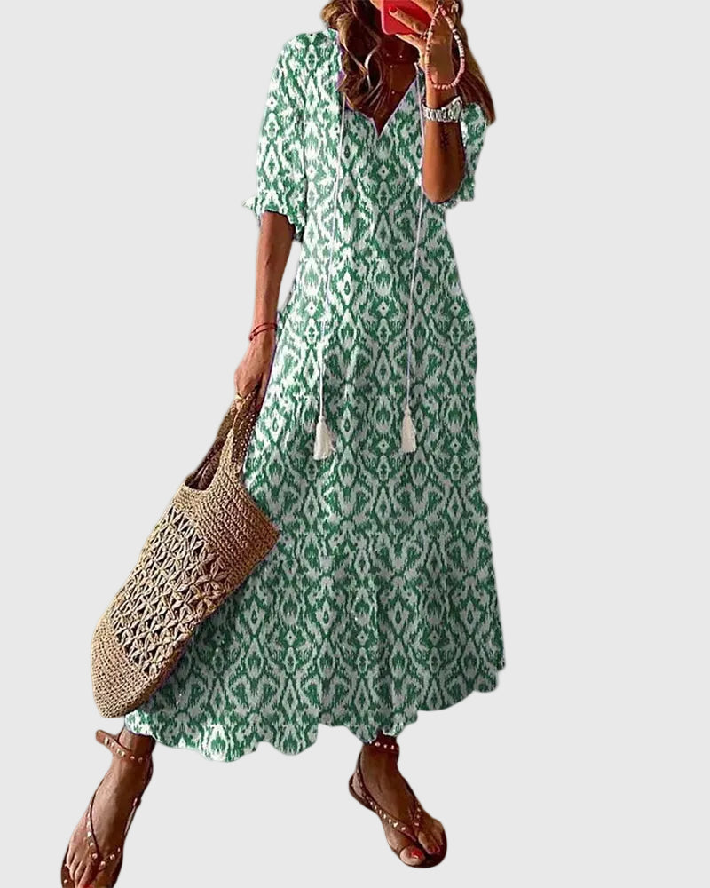 Sophia | Boho Floral Maxi Dress