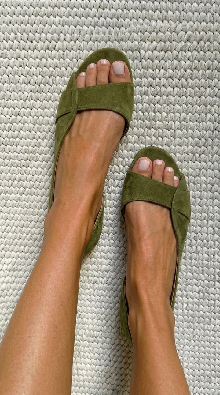 Luna | Low Open-Toe Slingback Sandals