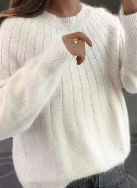 Caitlyn | Stylish Ribbed Knit Sweater
