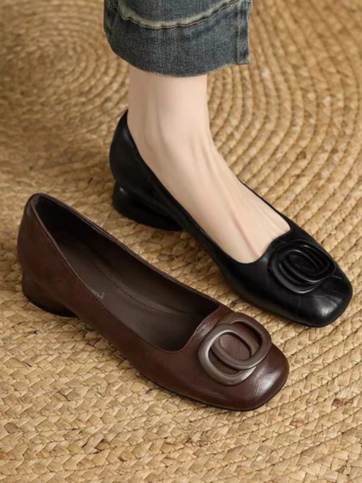 Charlotte | Classic Leather Flats