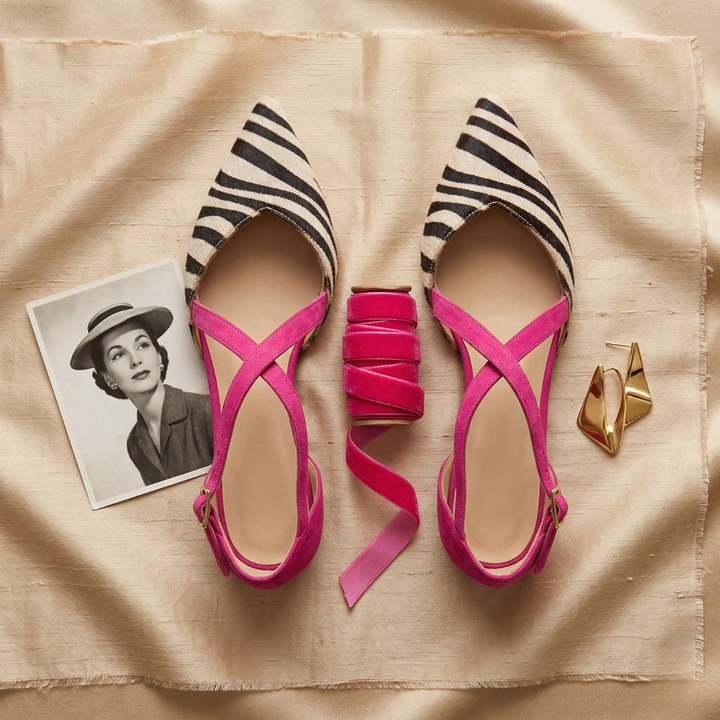 Zara | Printed Slingback Flats