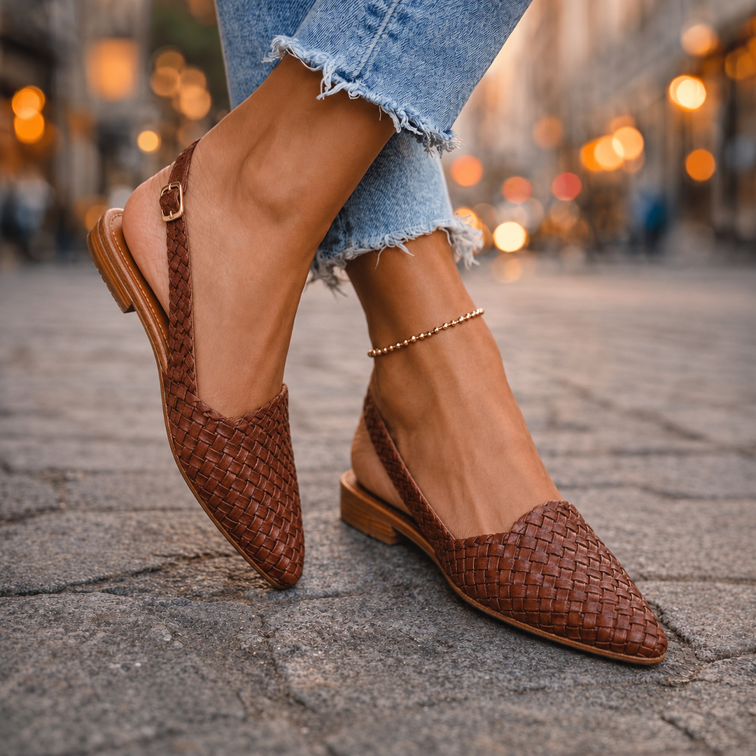 Sophie | Woven Slingback Flats