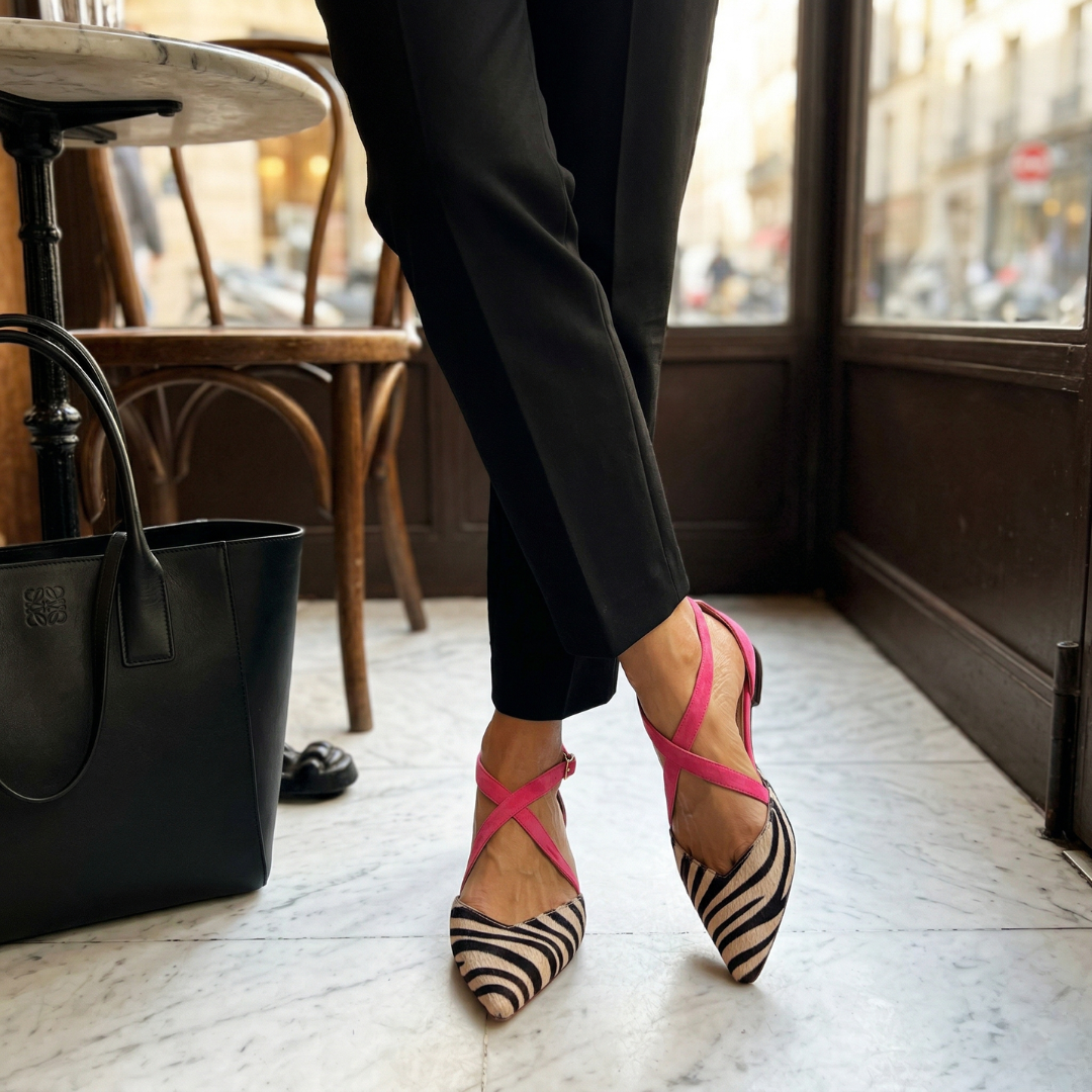 Zara | Printed Slingback Flats