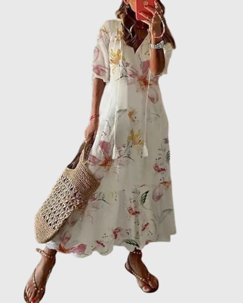 Sophia | Boho Floral Maxi Dress