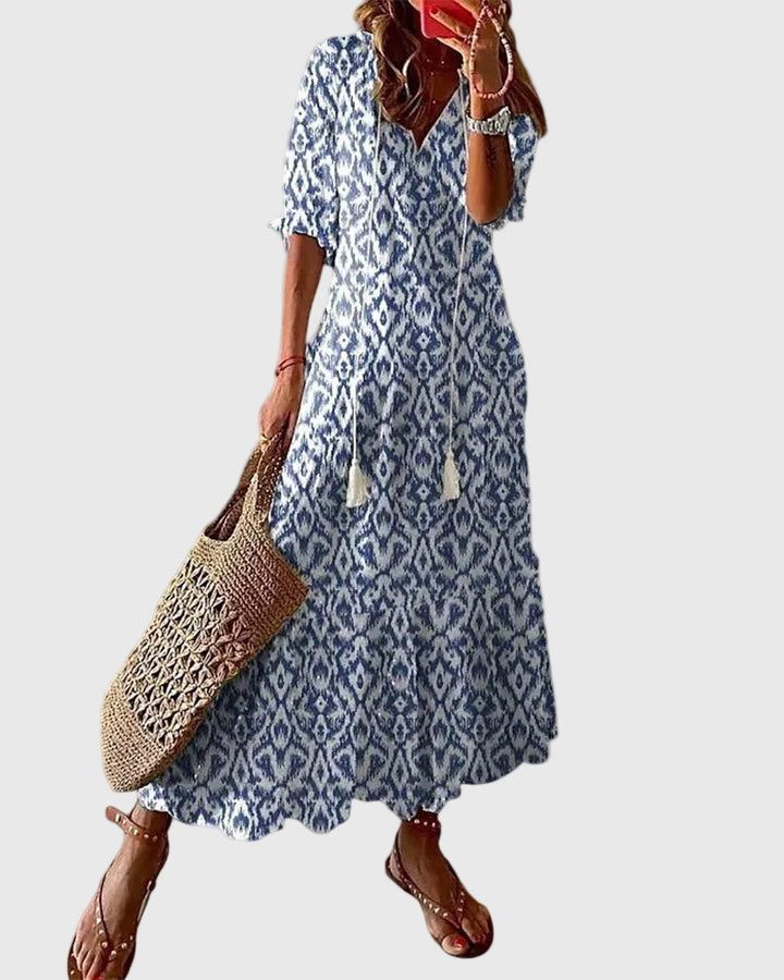 Sophia | Boho Floral Maxi Dress