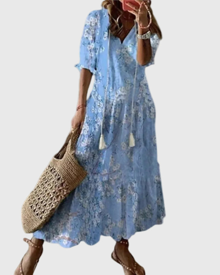 Sophia | Boho Floral Maxi Dress