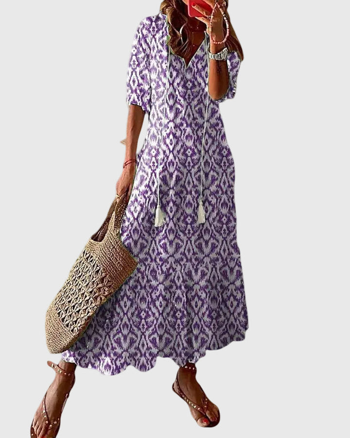 Sophia | Boho Floral Maxi Dress