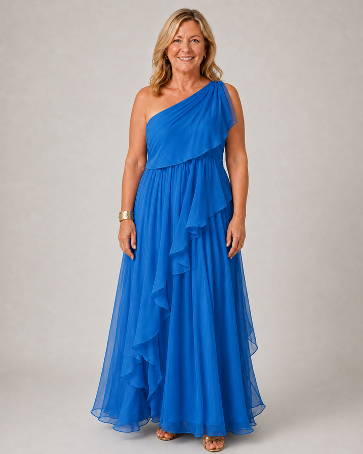 Amelia | Flowing One-Shoulder Maxi Dress