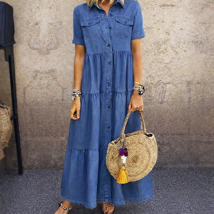 Elizabeth | Button-Front Maxi Dress