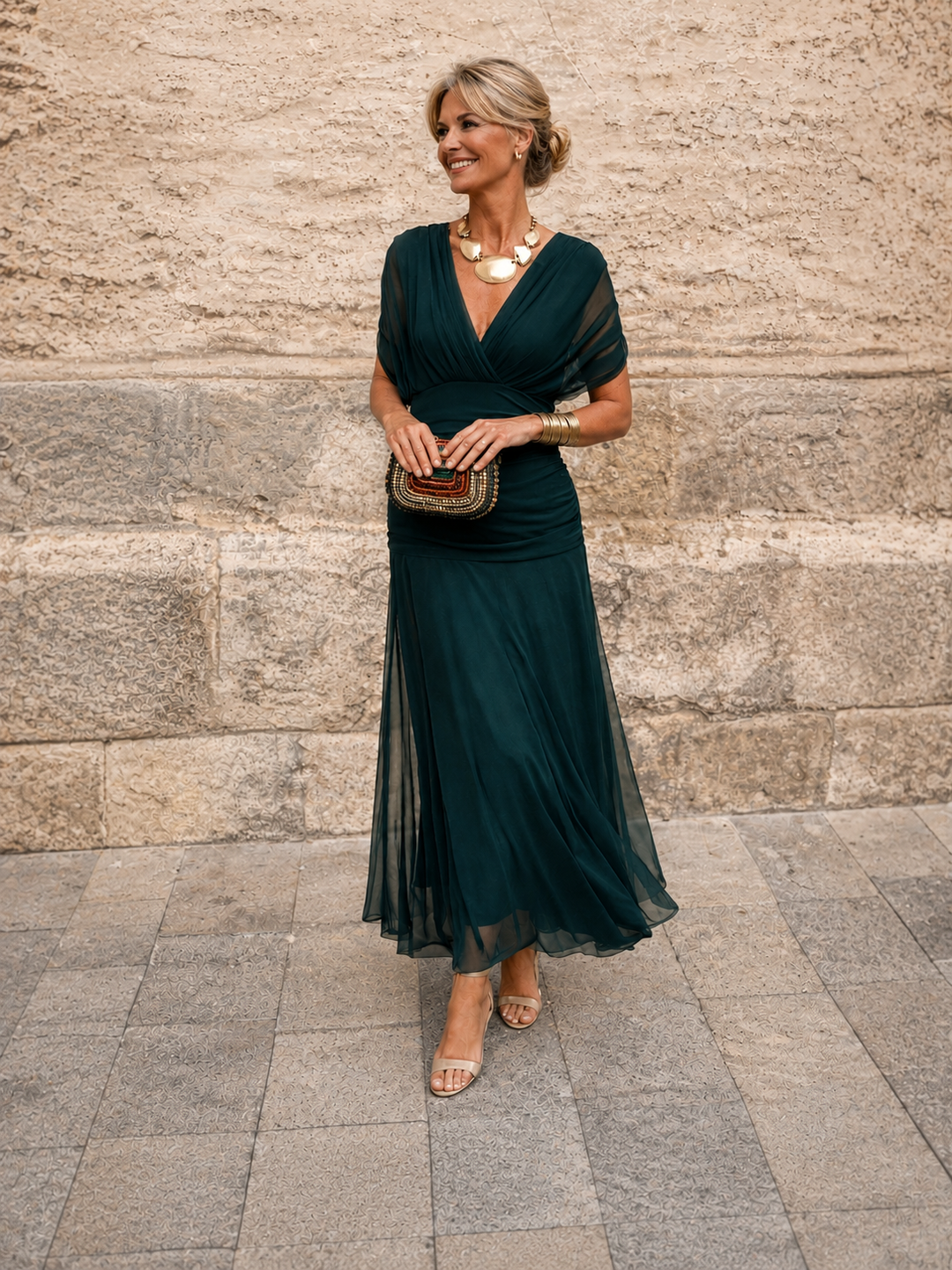Elena | Elegant Layered Maxi Dress