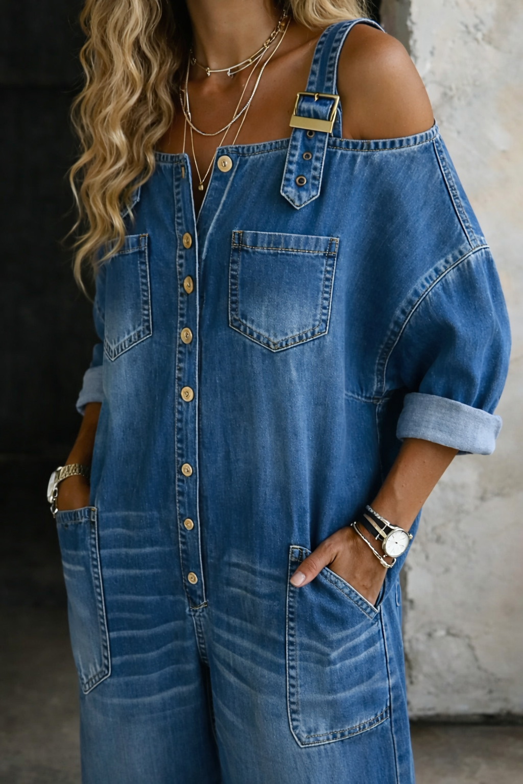 Sophia | Relaxed Denim Jumpsuit