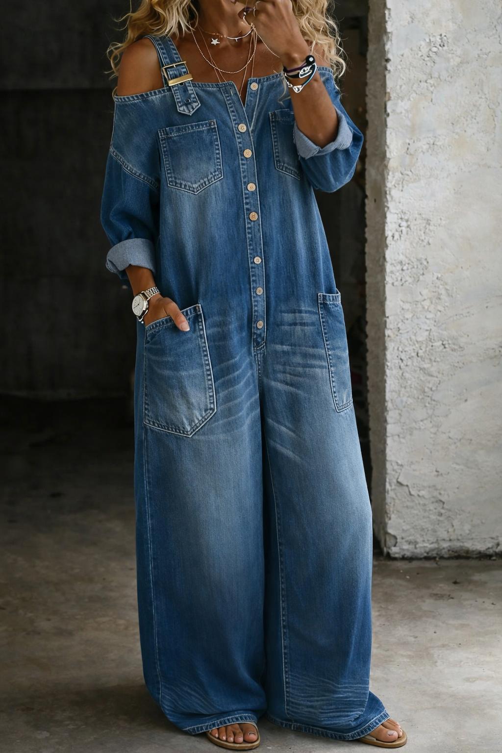 Sophia | Relaxed Denim Jumpsuit