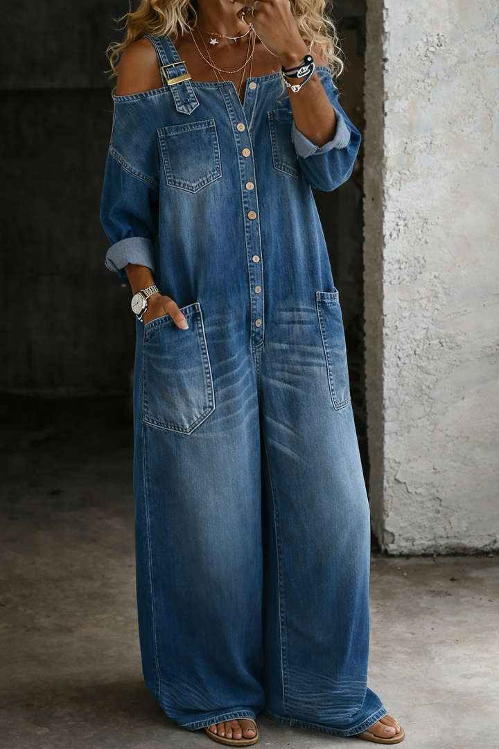 Sophia | Relaxed Denim Jumpsuit