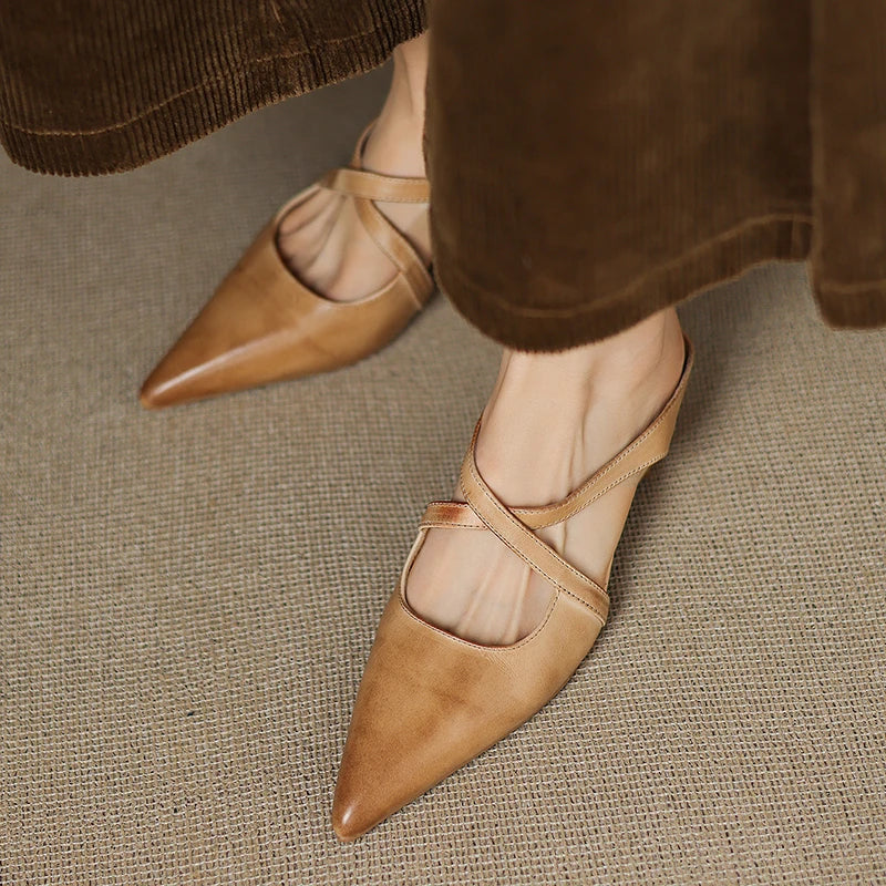 Charlotte | Elegant Pointed Mary Jane Flats