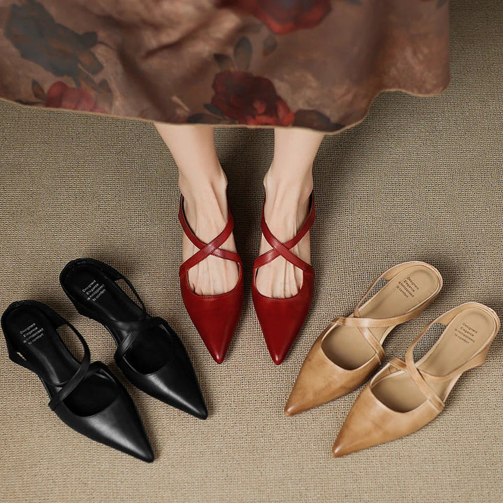 Charlotte | Elegant Pointed Mary Jane Flats