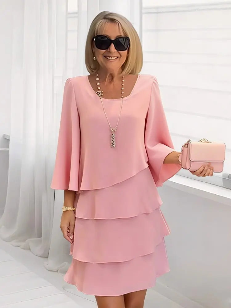 Amelia | Elegant Layered Midi Dress