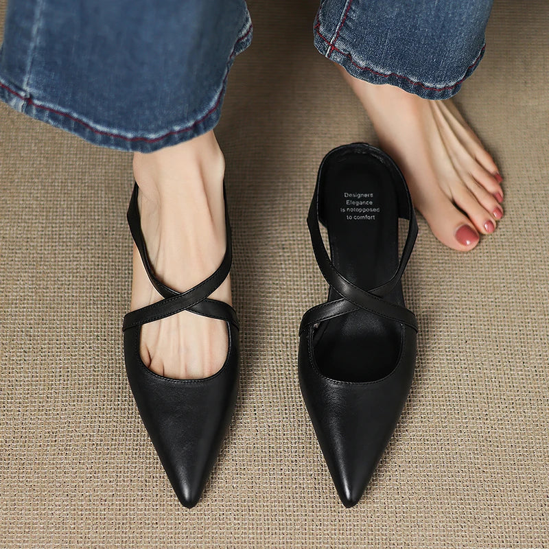 Charlotte | Elegant Pointed Mary Jane Flats