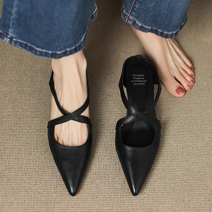 Charlotte | Elegant Pointed Mary Jane Flats