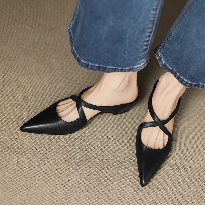 Charlotte | Elegant Pointed Mary Jane Flats