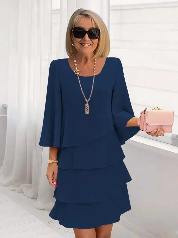 Amelia | Elegant Layered Midi Dress