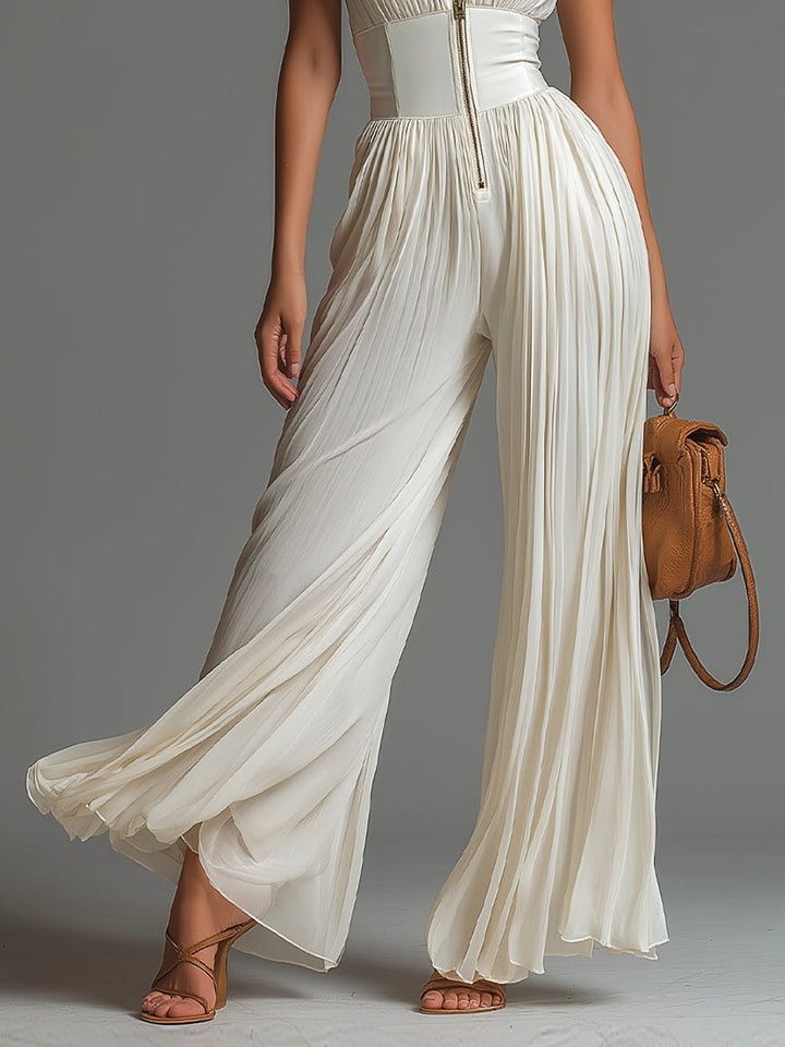 Isla | Pleated Wide-Leg Jumpsuit