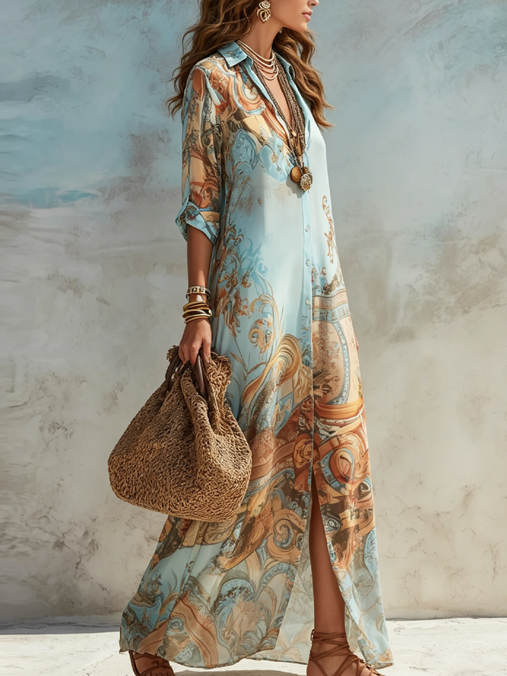 Savannah | Boho Printed Maxi Dress