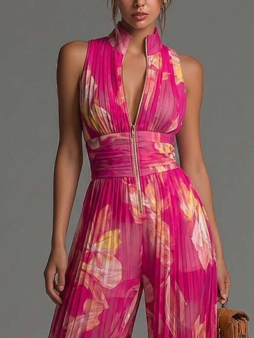 Sienna | Elegant Floral Wide-Leg Jumpsuit