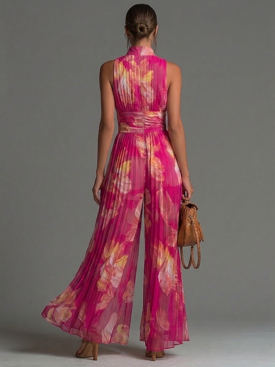 Sienna | Elegant Floral Wide-Leg Jumpsuit