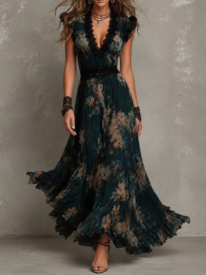 Isabelle | Elegant Floral Maxi Dress