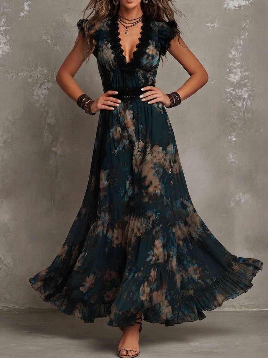 Isabelle | Elegant Floral Maxi Dress