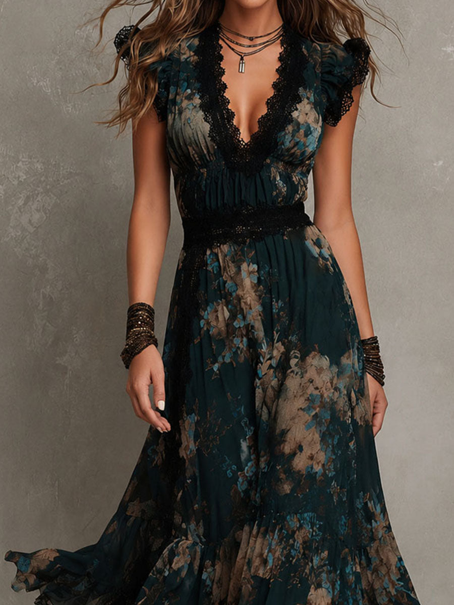 Isabelle | Elegant Floral Maxi Dress
