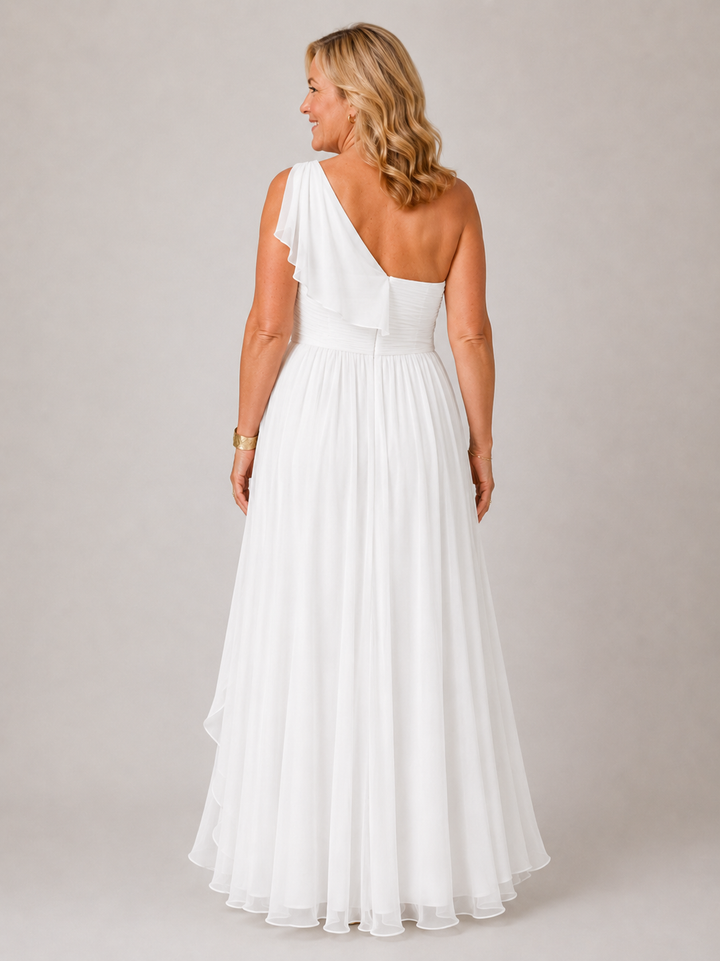 Amelia | Flowing One-Shoulder Maxi Dress