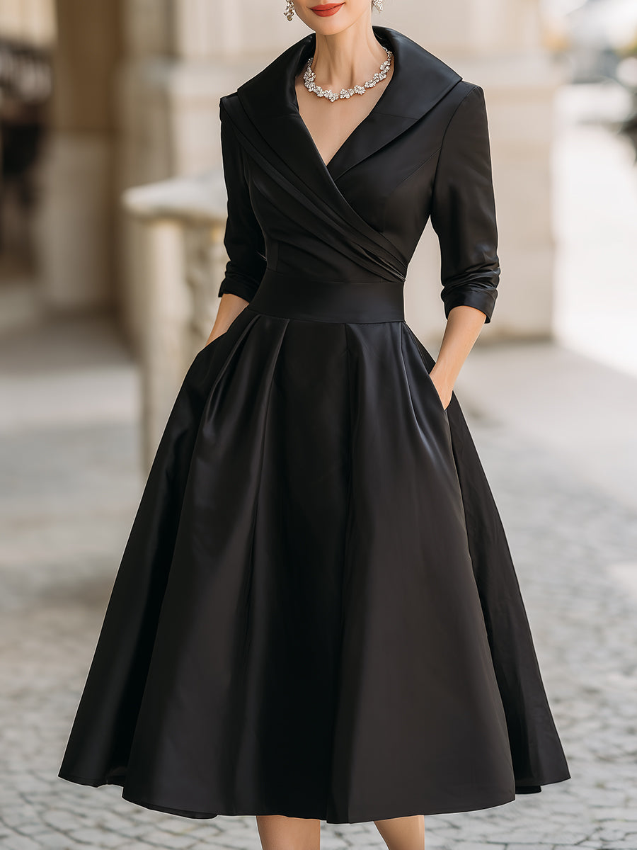 Evelyn | Timeless Collared Midi Dress