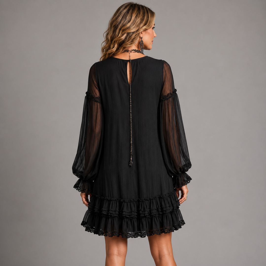 Evelyn | Elegant Ruffle Mini Dress