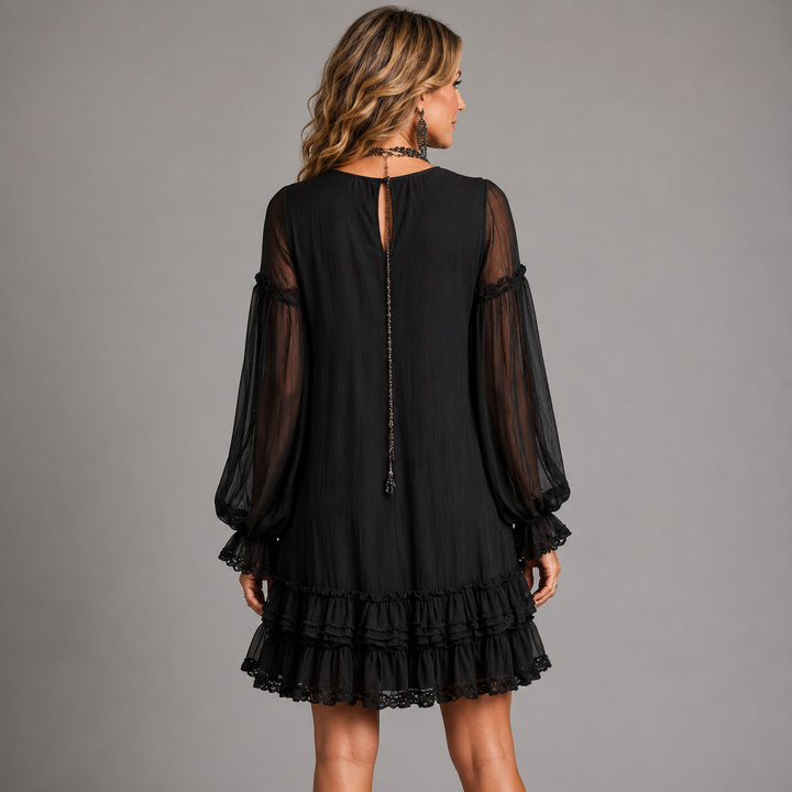 Evelyn | Elegant Ruffle Mini Dress