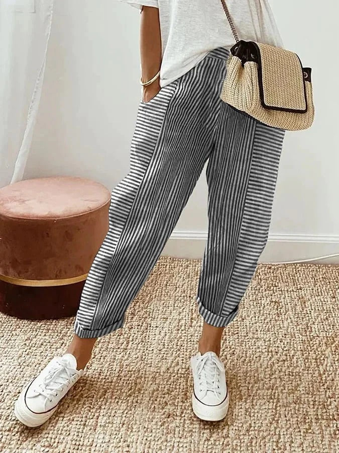 Sophie | Relaxed Striped Pants