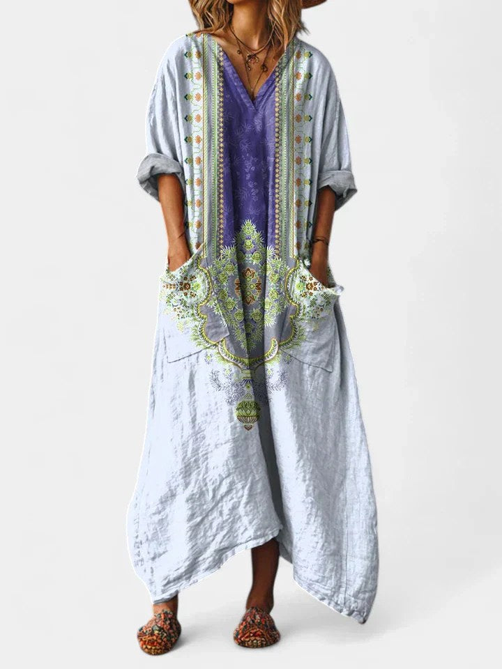 Brooke | Women's Cotton Boho Print Maxi Dress
