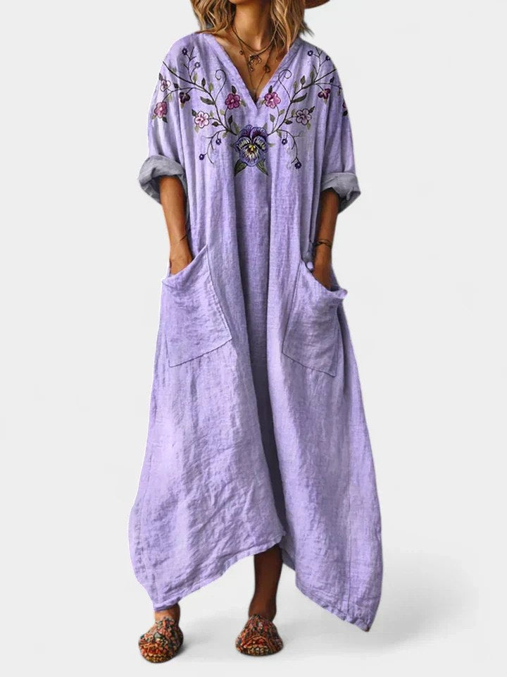 Brooke | Women's Cotton Boho Print Maxi Dress